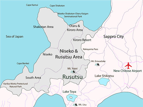 map of Rusutsu area